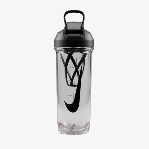 Изображение БУТЫЛКА NIKE TR RECHARGE SHAKER BOTTLE 2.0 24 OZ CLEAR/BLACK/BLACK/BLACK 24OZ