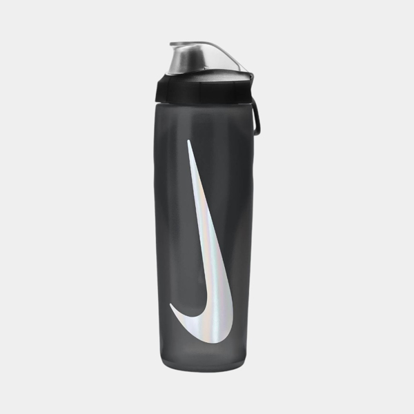 Изображение БУТЫЛКА NIKE REFUEL BOTTLE LOCKING LID 24 OZ ANTHRACITE/BLACK/SILVER IRIDESCENT 24OZ