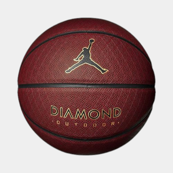 Изображение МЯЧ БАСКЕТБОЛЬНЫЙ JORDAN DIAMOND OUTDOOR 8P DEFLATED AMBER/BLACK/METALLIC GOLD/BLACK 07